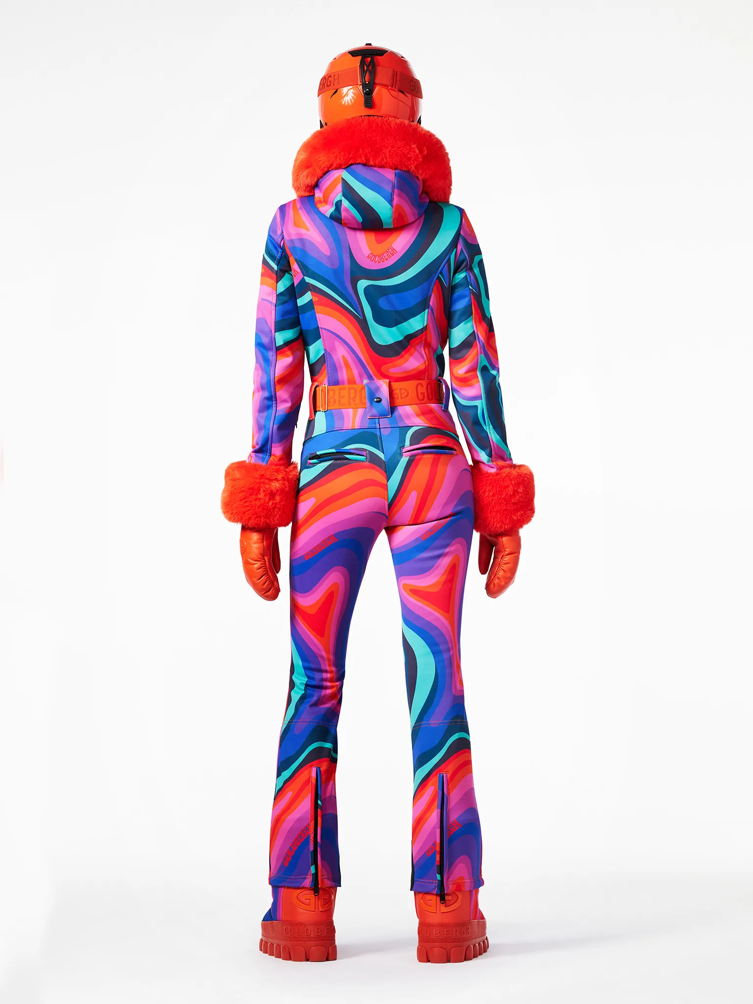 La Fete Faux Border Ski Suit  - Rainbow