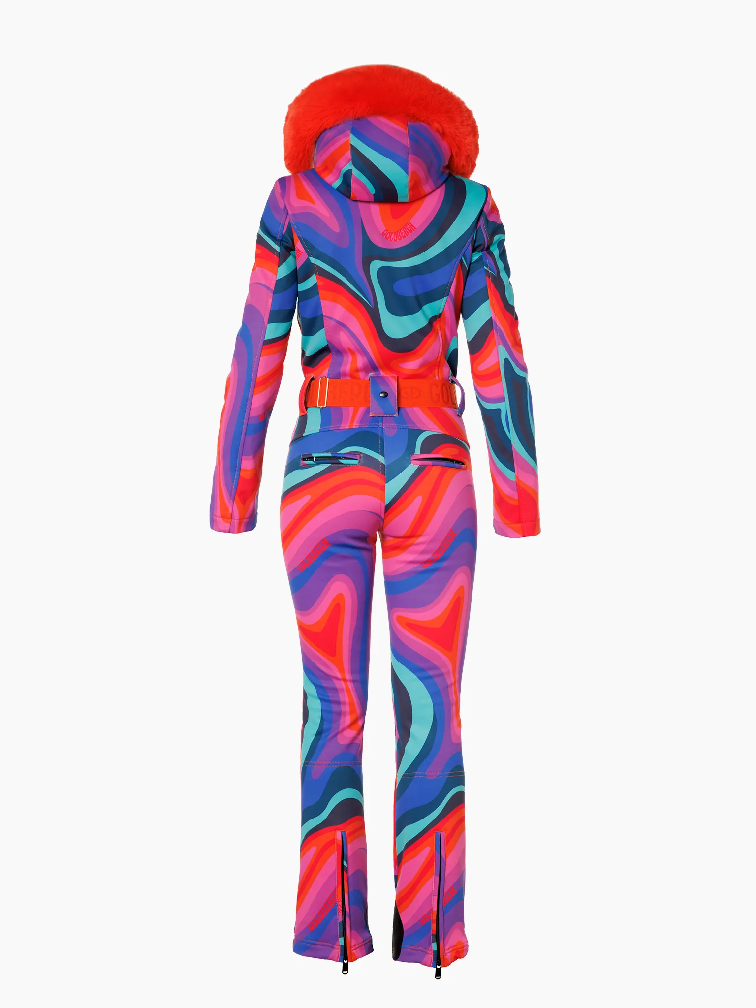 La Fete Faux Border Ski Suit  - Rainbow