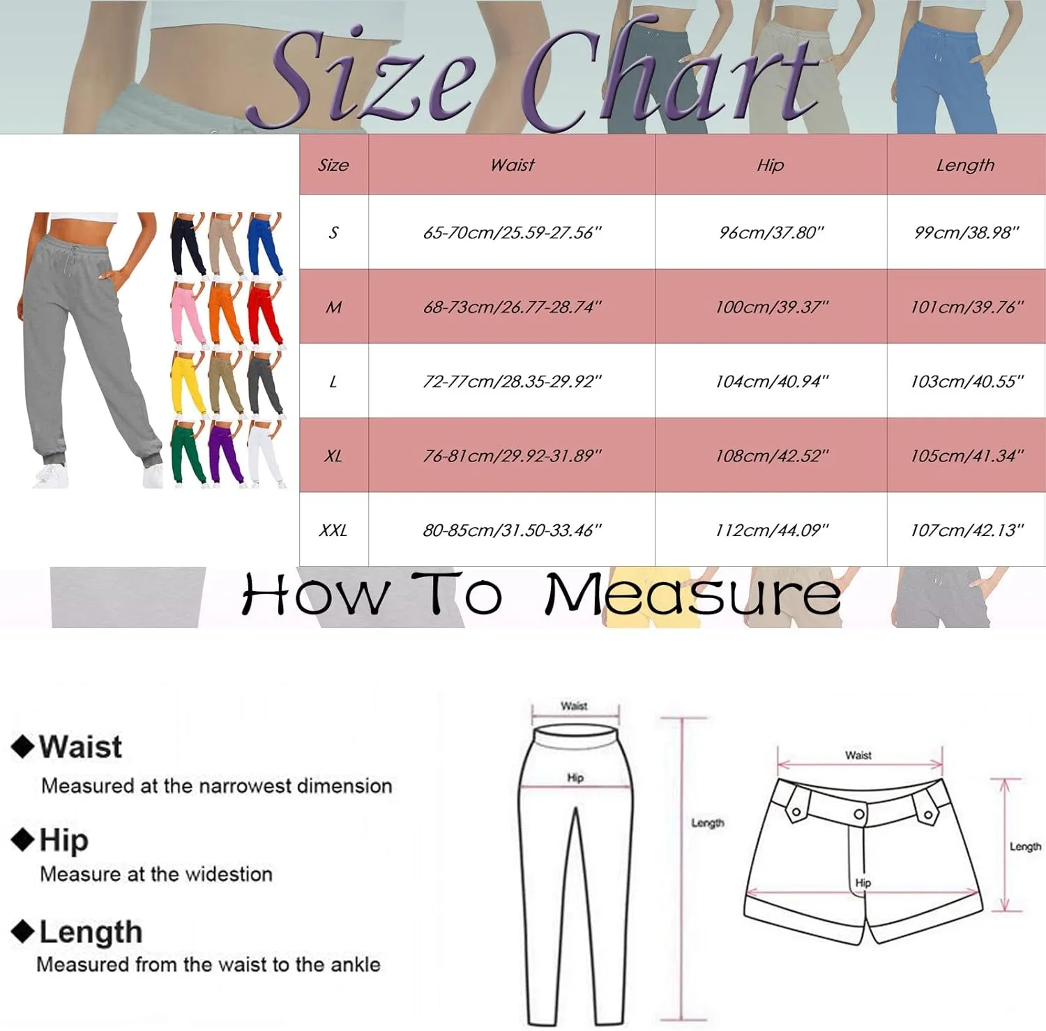 Ladies Solid Color Drawstring Elastic Waist Casual Loose Foot Fleece Sweatpants Womens Pants Casual Dress