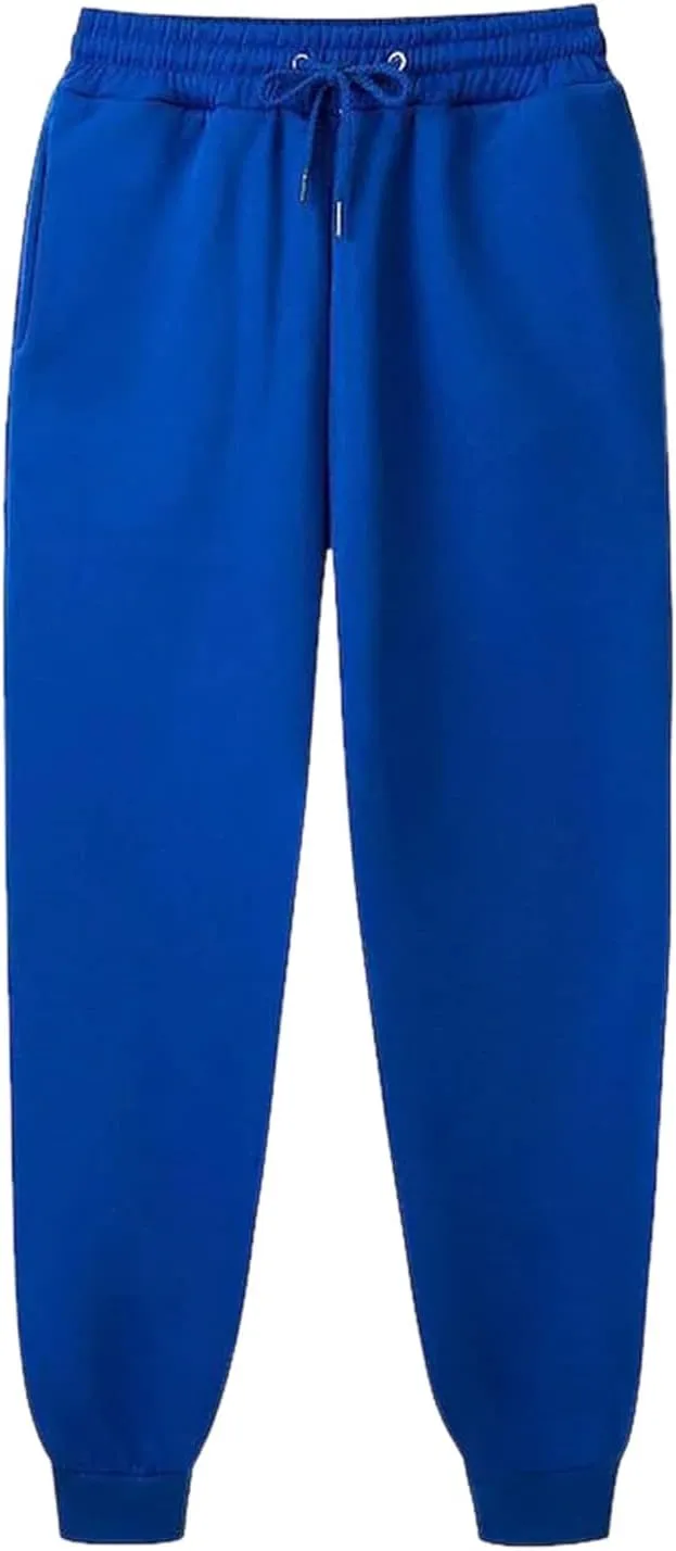 Ladies Solid Color Drawstring Elastic Waist Casual Loose Foot Fleece Sweatpants Womens Pants Casual Dress