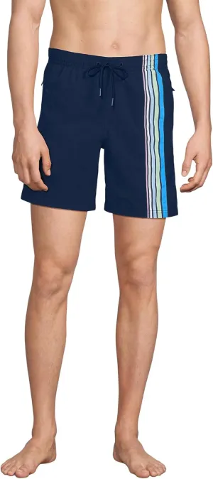 Lands' End Men's 7 Inch Volley Hydroliner Swim Trunks