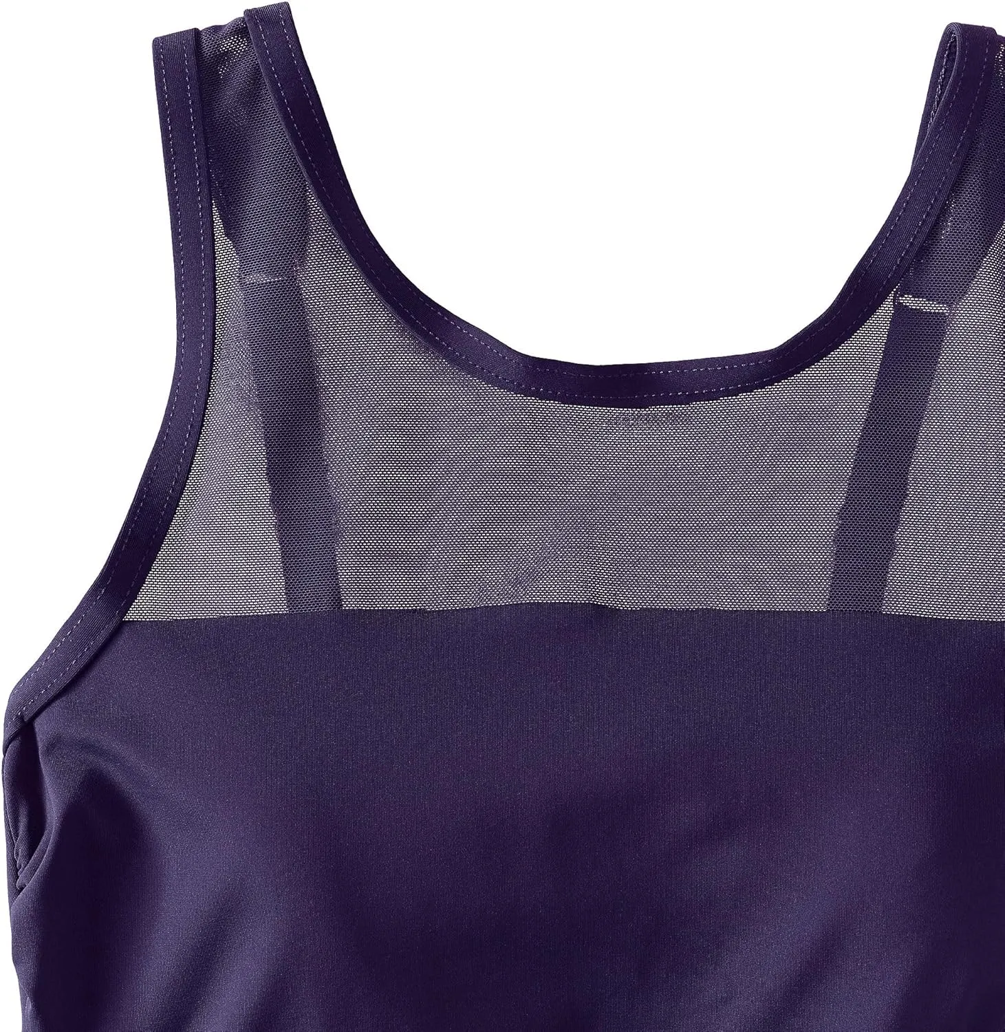Lands' End Women's Chlorine Resistant Smoothing Control Mesh High Neck One Piece Swimsuit