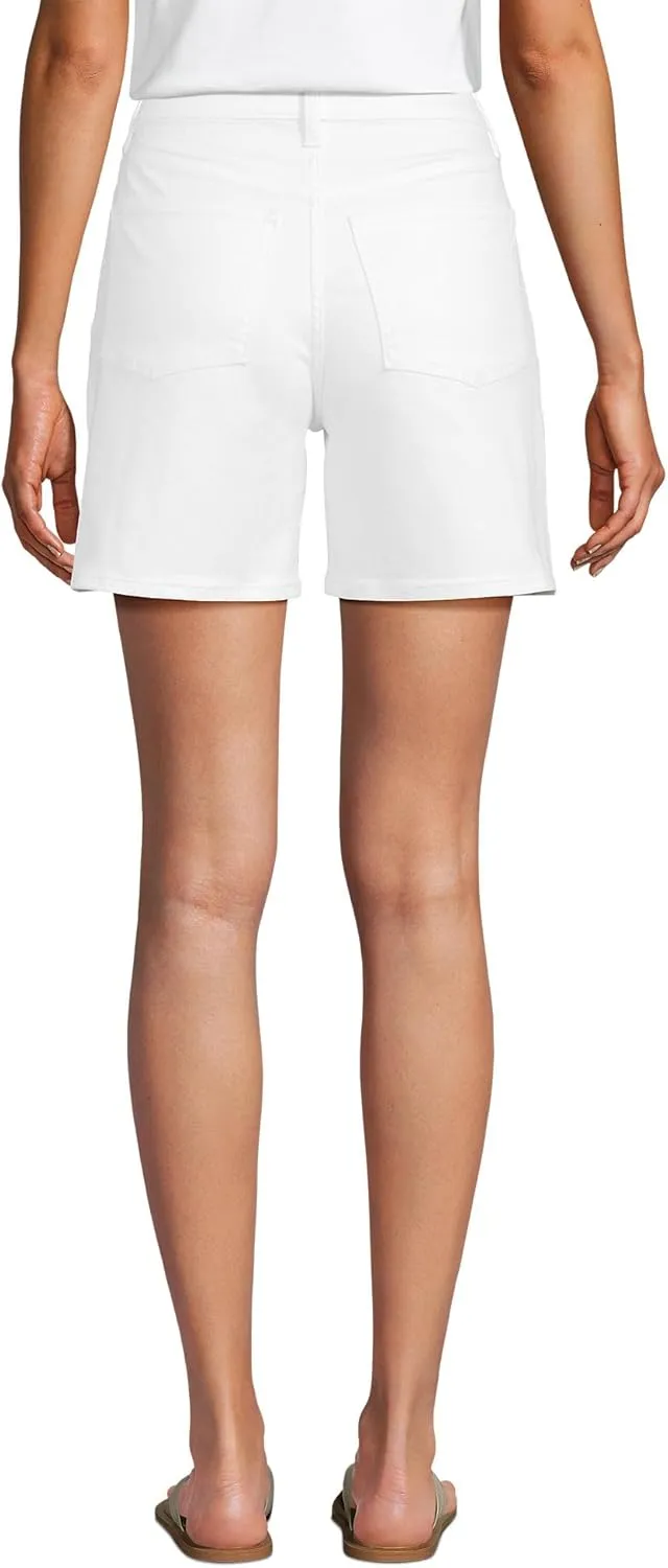 Lands' End Women's Recover Mid Rise 7" Jean Shorts