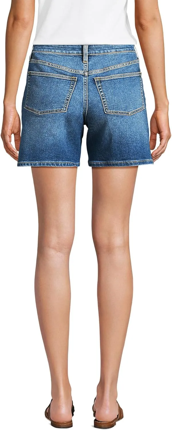 Lands' End Women's Recover Mid Rise 7" Jean Shorts