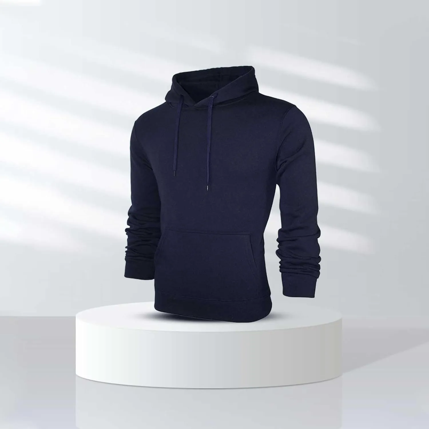 LCMTWX Men's Hooded Fleece Sweatshirt Loose Solid Hooded Sweater Top Midweight Fleece Sweatshirt Pullover & Full Zip