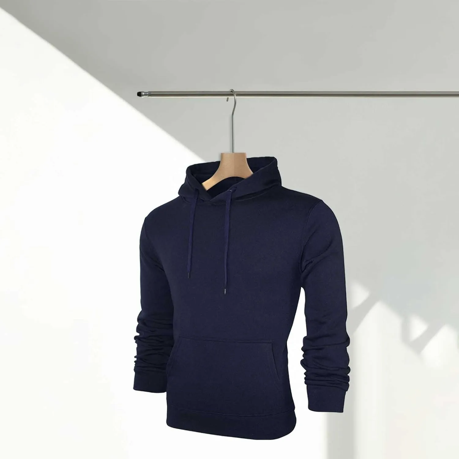 LCMTWX Men's Hooded Fleece Sweatshirt Loose Solid Hooded Sweater Top Midweight Fleece Sweatshirt Pullover & Full Zip