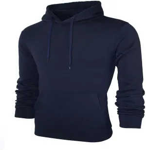 LCMTWX Men's Hooded Fleece Sweatshirt Loose Solid Hooded Sweater Top Midweight Fleece Sweatshirt Pullover & Full Zip