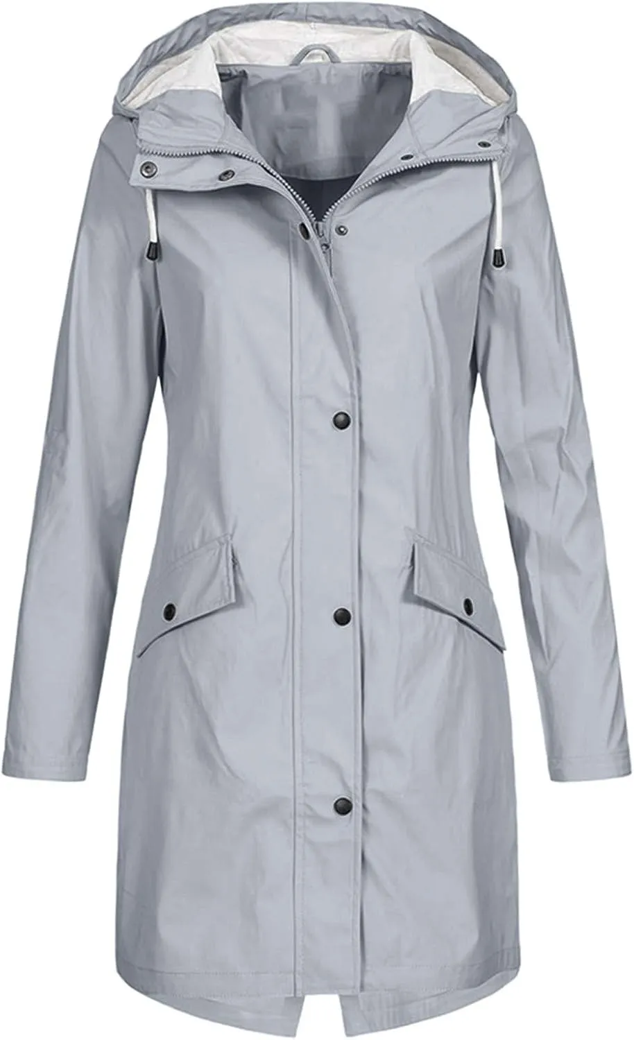 LCMTWX Women Oversized Fleece Lined Raincoat Casual Winter Slim Women's Coat Outdoor Warm Rain Jacket Rain Jacket Womens