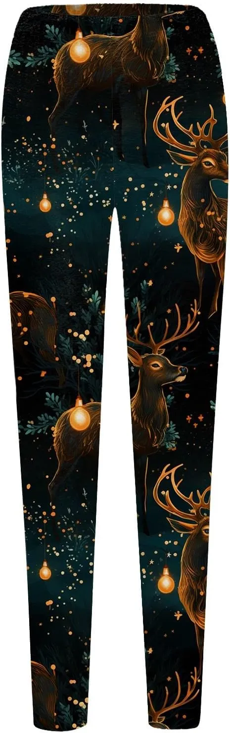Leather Leggings for Women Leggings Artistic Splash Printed Soft Stretchy Pants Leather Leggings Tummy Control Soft