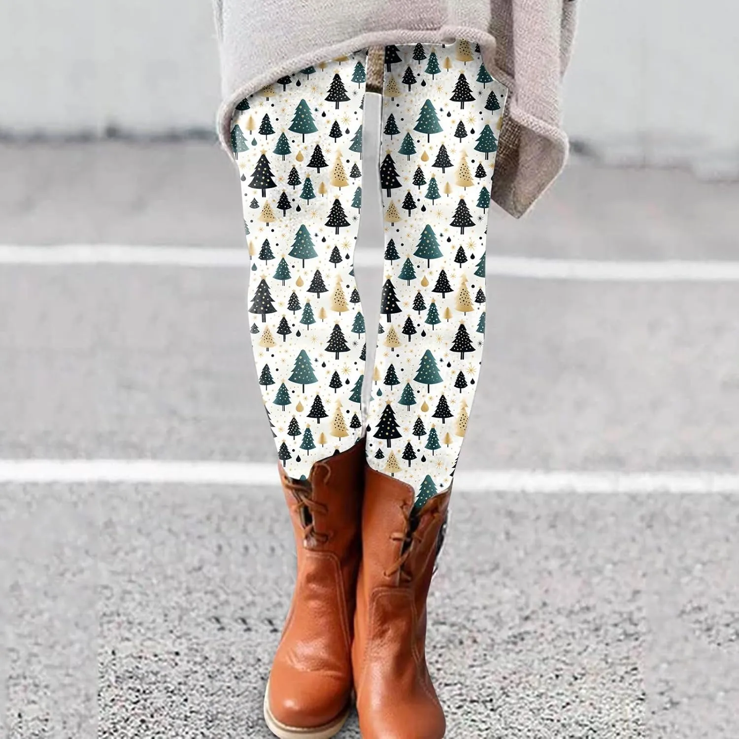 Leather Leggings for Women Leggings Artistic Splash Printed Soft Stretchy Pants Leather Leggings Tummy Control Soft