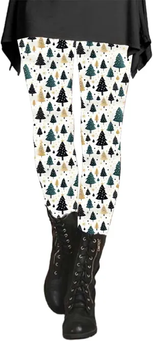 Leather Leggings for Women Leggings Artistic Splash Printed Soft Stretchy Pants Leather Leggings Tummy Control Soft