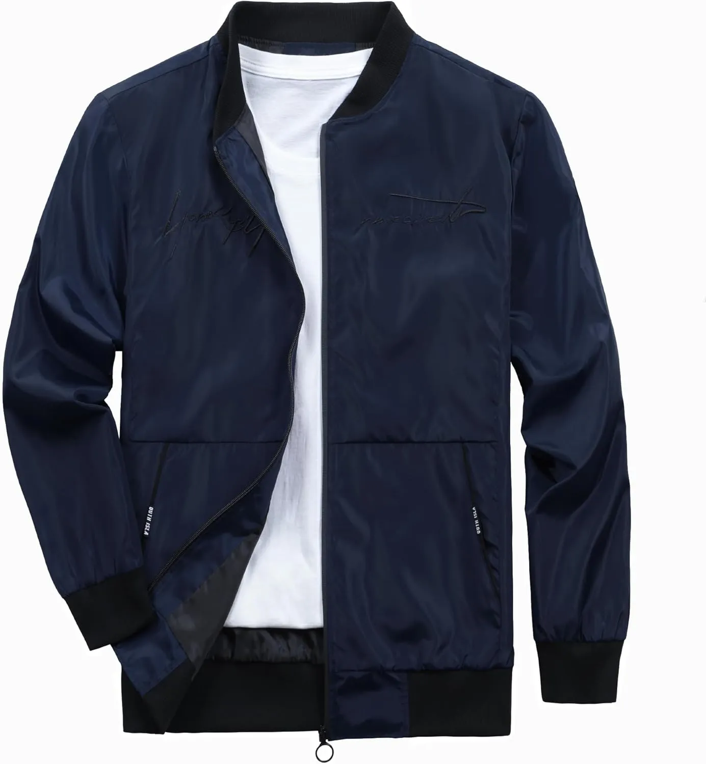 Lightweight Jacket Men Casual Bomber Flight Jackets Tactical Zipper Windbreakers Slim Fit Fall Spring Thin Cardigans