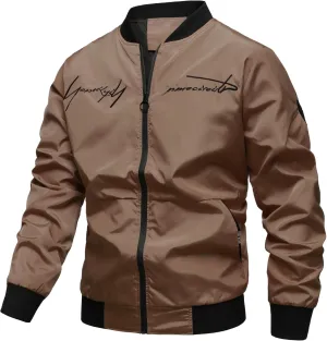 Lightweight Jacket Men Casual Bomber Flight Jackets Tactical Zipper Windbreakers Slim Fit Fall Spring Thin Cardigans