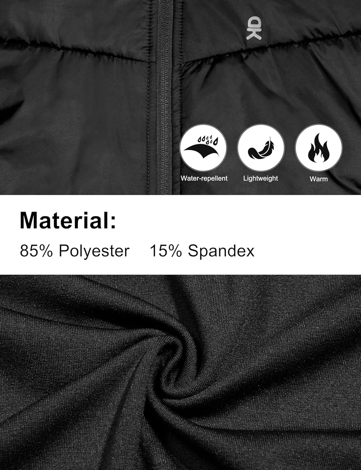 Little Donkey Andy Men's Running Jacket Lightweight Thermal Hybrid Puffer Jacket for Men Golf Hiking