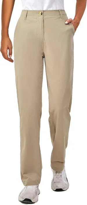 Little Donkey Andy Women's Golf Pants Stretch Quick Dry Lightweight Straight Leg Business Casual Slacks with Pockets