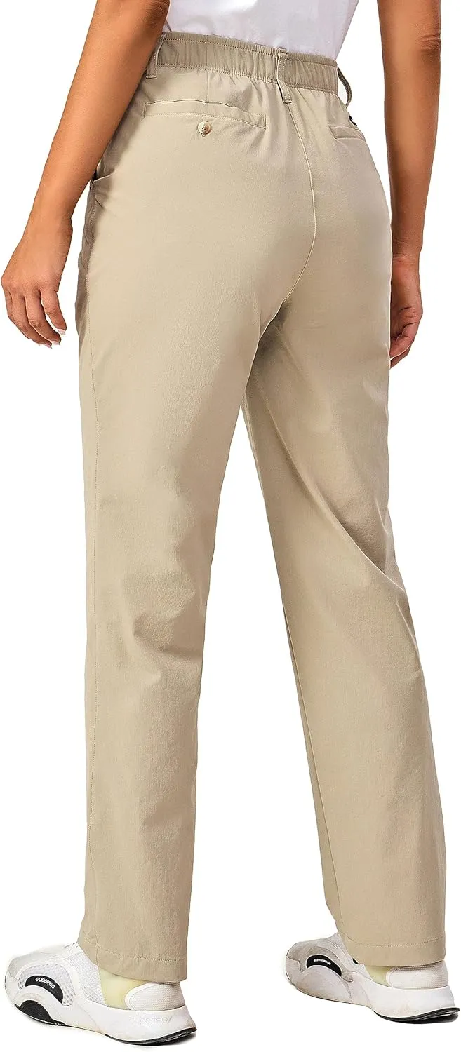 Little Donkey Andy Women's Golf Pants Stretch Quick Dry Lightweight Straight Leg Business Casual Slacks with Pockets