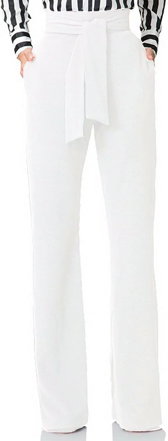 LKOUS Women's Dress Pants Stretchy High Waisted Wide Leg Pants Business Work Pants for Office