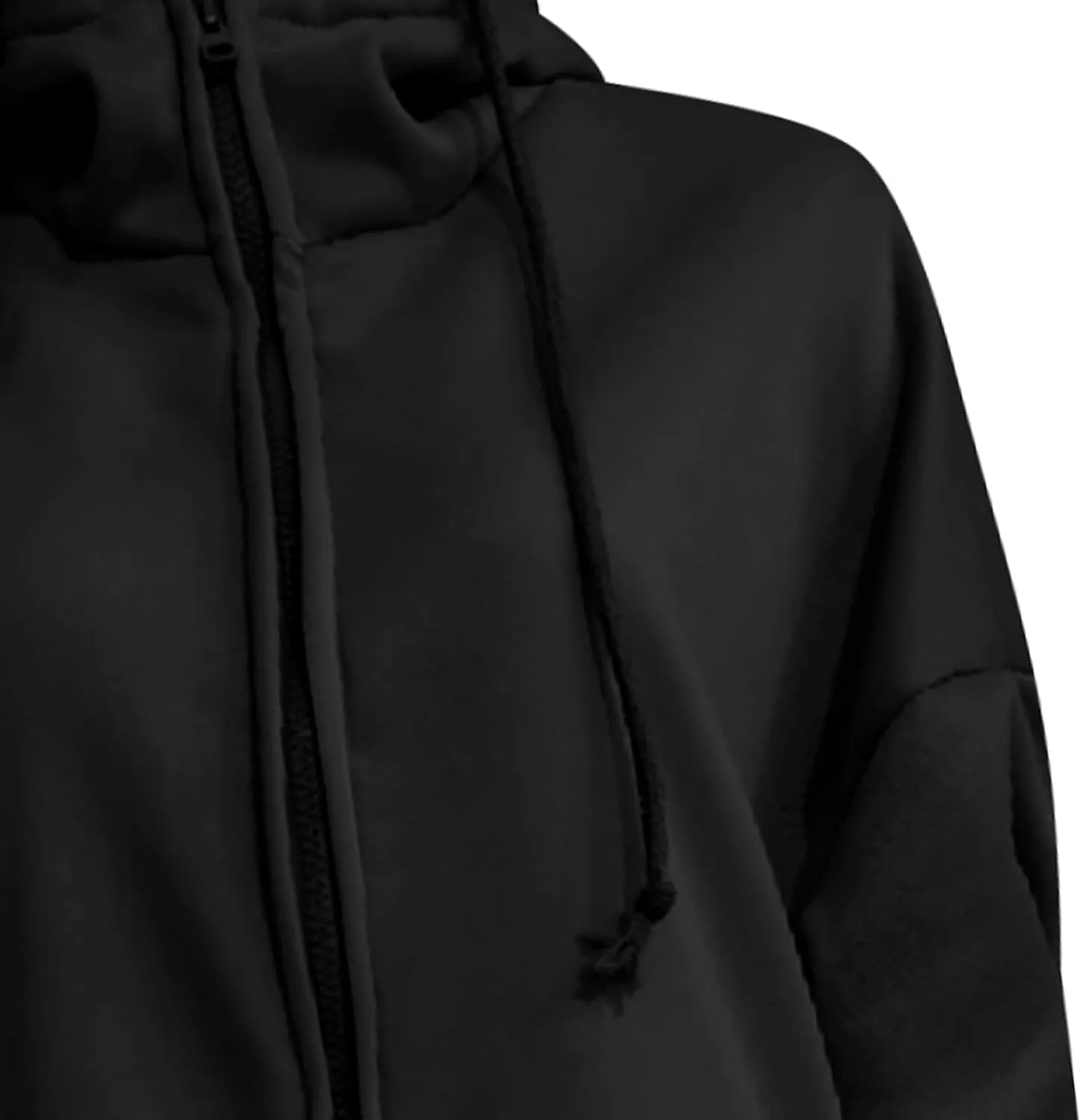 Long Hoodies for Women Zip Up Plus Size Loose Fit Fleece Jacket Long Sleeve Drawstring Sweatshirts with Pockets