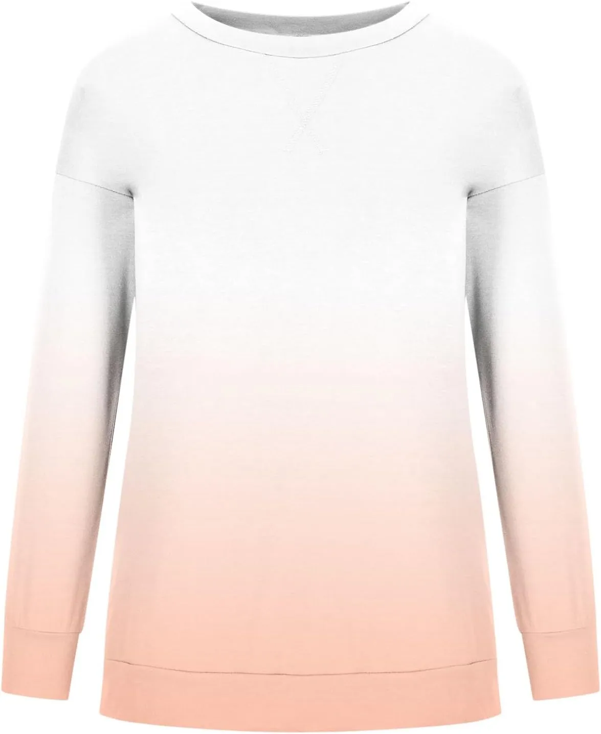 Long Sleeve Shirts for Women 2023 Tie Dye Print Oversized Sweatshirts Side Slit Pullover Tops for Leggings