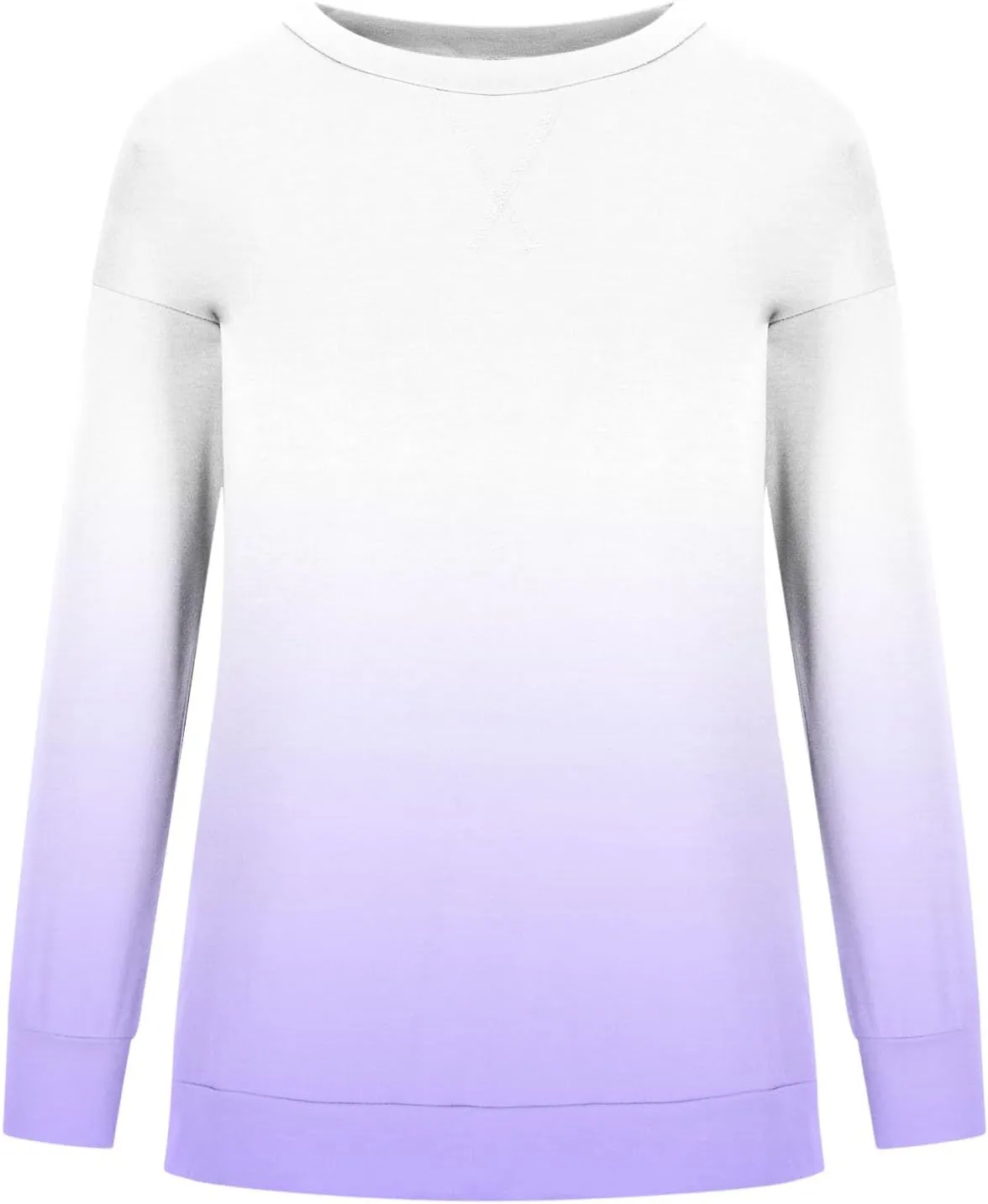 Long Sleeve Shirts for Women 2023 Tie Dye Print Oversized Sweatshirts Side Slit Pullover Tops for Leggings