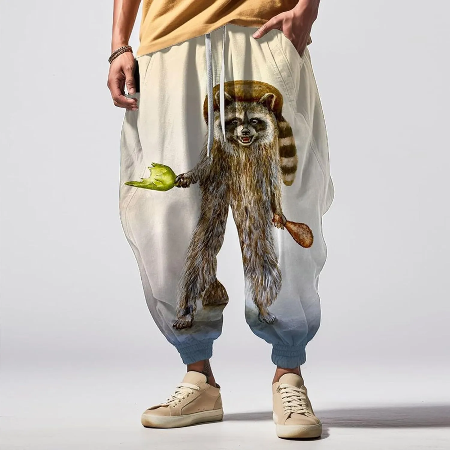 Long Sports Pants Print Fashion Street Feel Casual Sweatpants Mens Japanese Art Graphic Printed Casual Pants Hammer