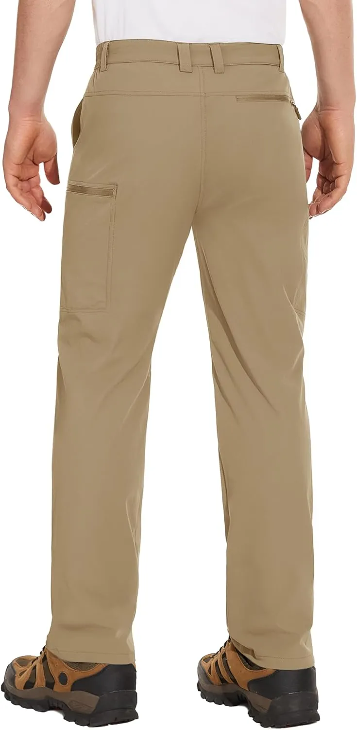 MAGCOMSEN Men's Hiking Pants 6 Pockets,Water Resistant Ripstop Outdoor Pants,Lightweight Quick Dry Fishing Work Pants