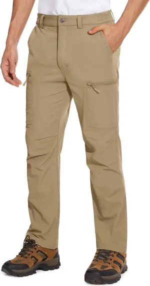 MAGCOMSEN Men's Hiking Pants 6 Pockets,Water Resistant Ripstop Outdoor Pants,Lightweight Quick Dry Fishing Work Pants