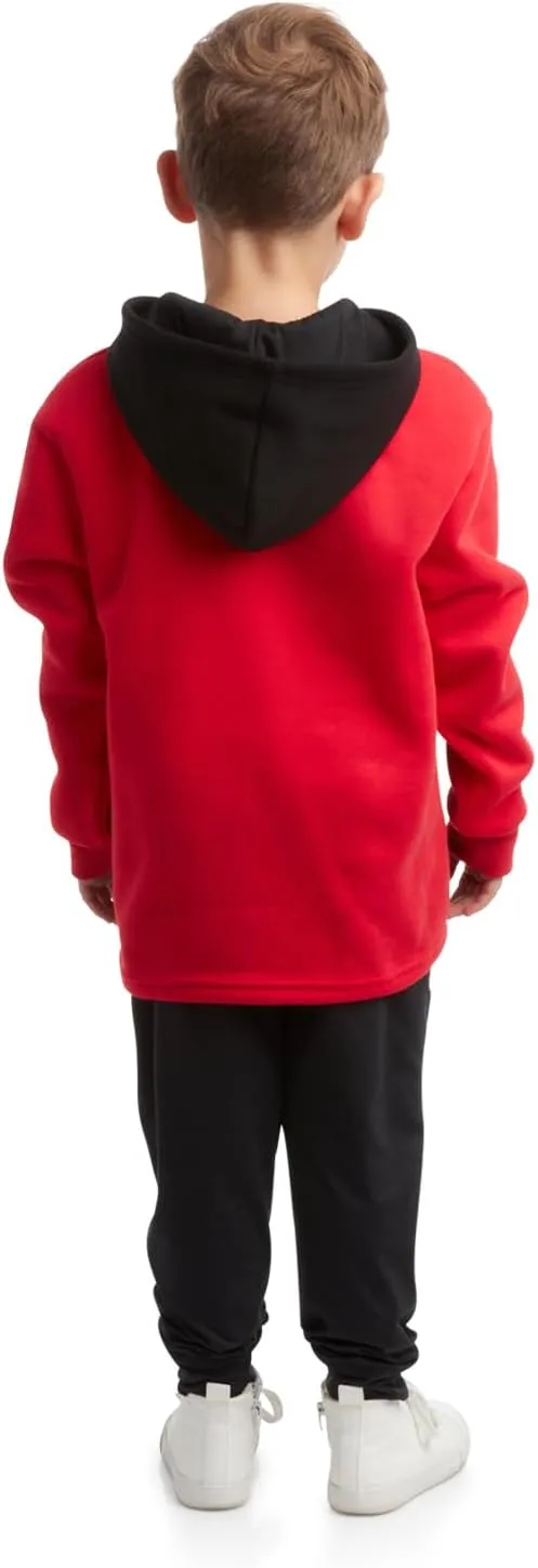 Marvel Boys' Spiderman Sweatshirt - Captain America, Iron Man, Hulk and Panther Quarter Zip Fleece Graphic Hoodie (2T-16)