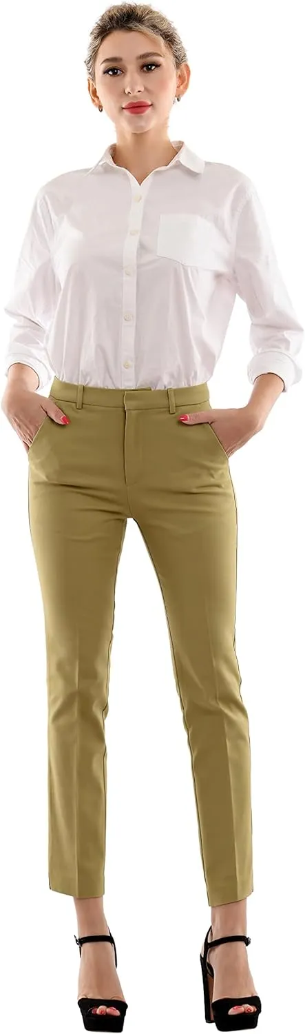Marycrafts Women's Work Ankle Dress Pants Trousers Slacks