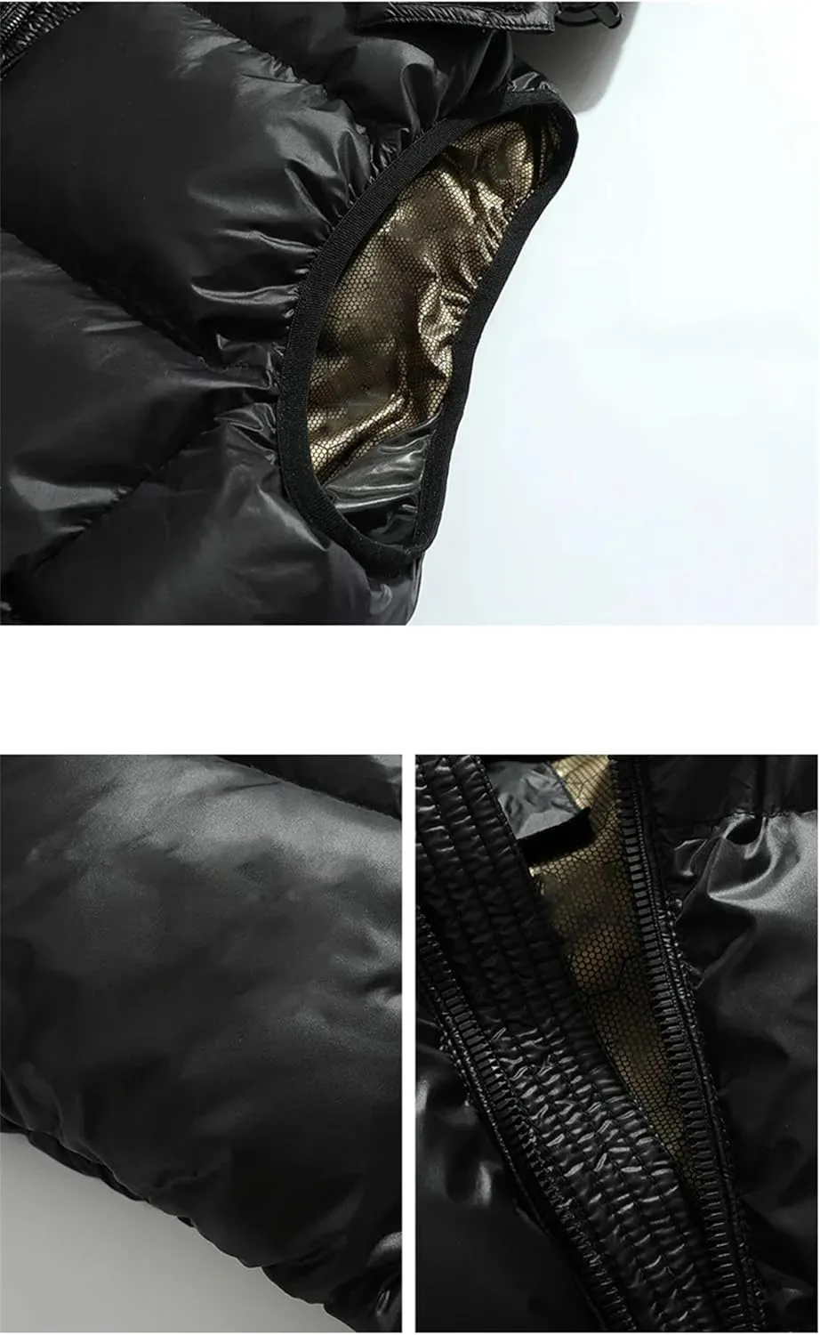 Men Hooded Wind-Proof Puffer Vest Jackets Winter Sleeveless Warm Cotton-Padded Waistcoat Outerwear