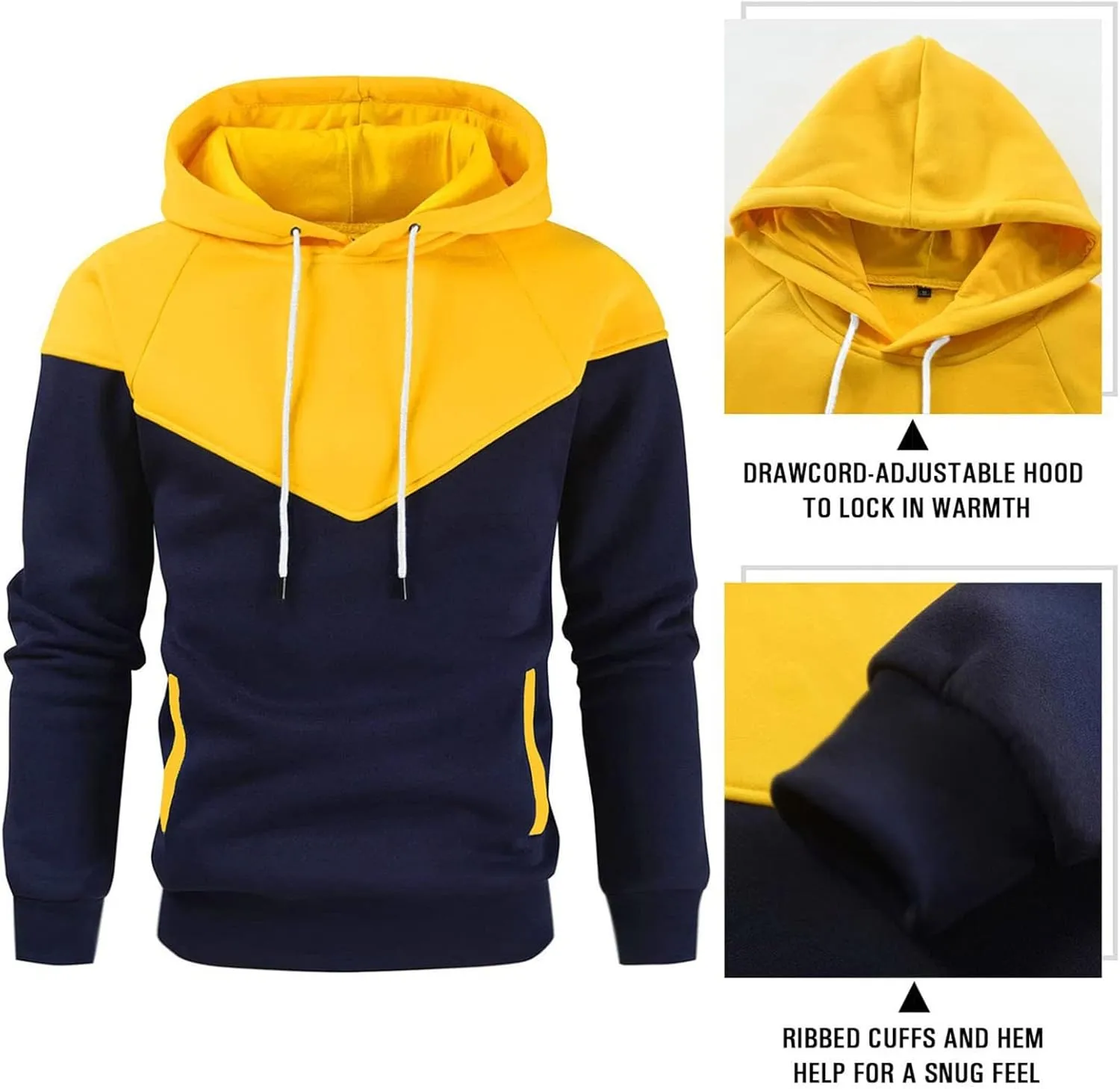 Men Hoodie Men's Hoodie Casual Long Sleeve Reg. or Big & Tall Unisex-Adult Fleece Hoodie Sweatshirt Men's Sweat Shirt