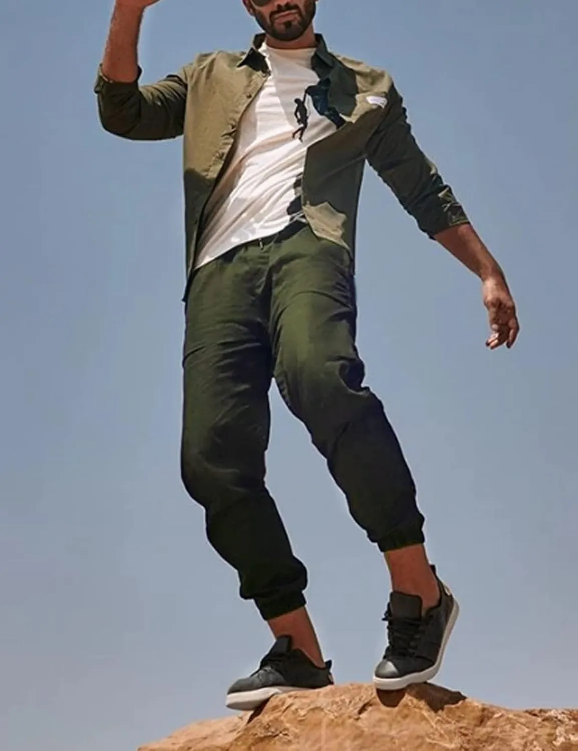 Men Joggers Chino Cargo Pants Hiking Outdoor Recreation Pants Twill Fitness Track Jogging Pants Casual Cotton Pants