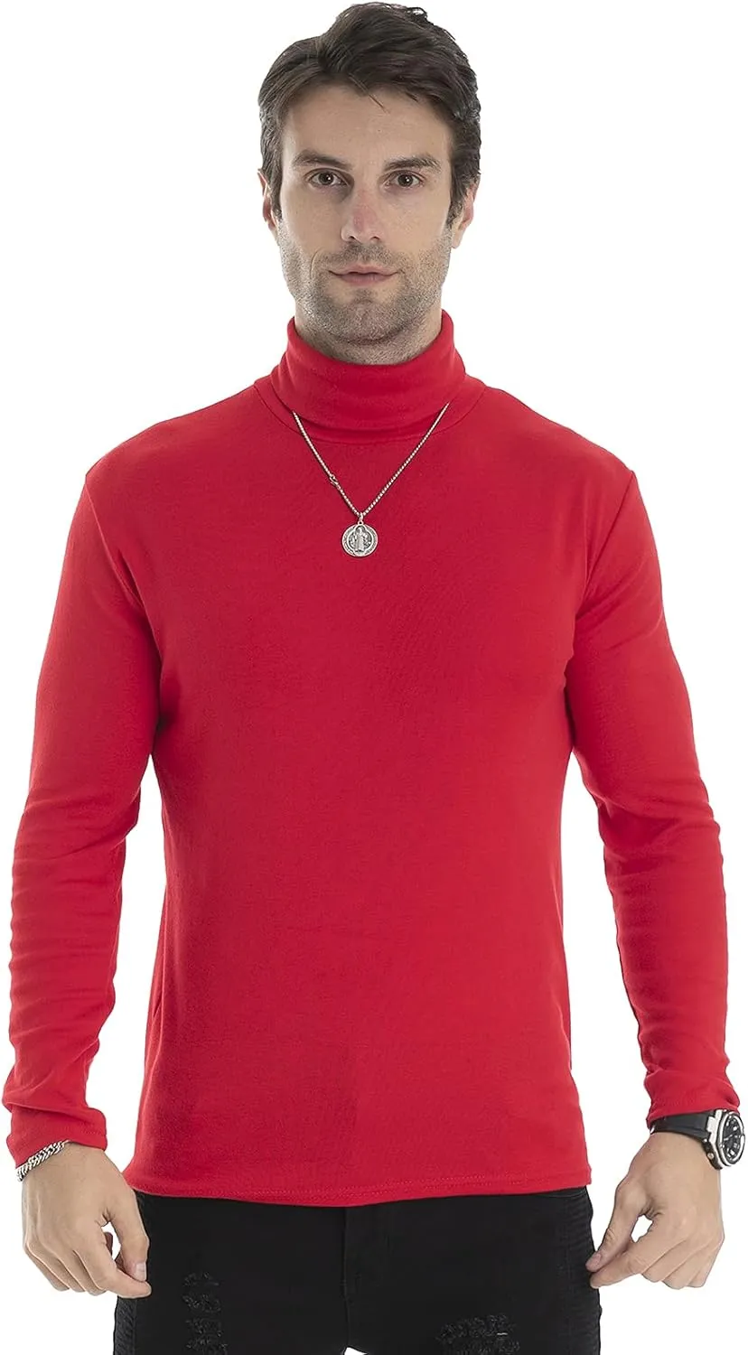 Men Slim Fit Lightweight Long Sleeve Pullover Top Turtleneck T-Shirt