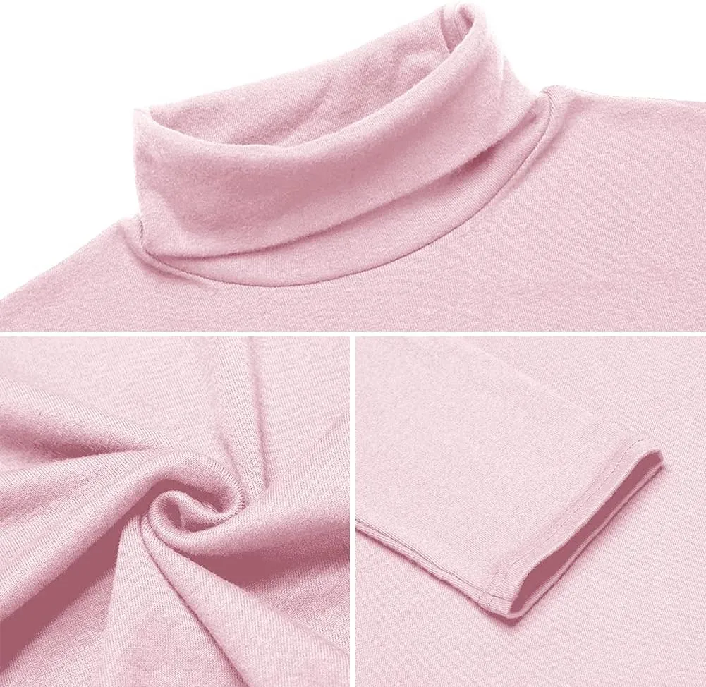 Men Slim Fit Lightweight Long Sleeve Pullover Top Turtleneck T-Shirt