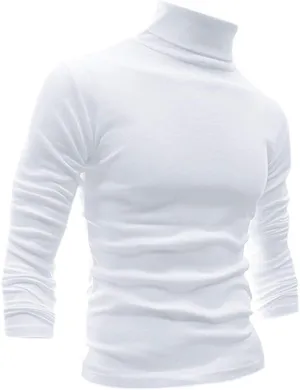 Men Slim Fit Lightweight Long Sleeve Pullover Top Turtleneck T-Shirt