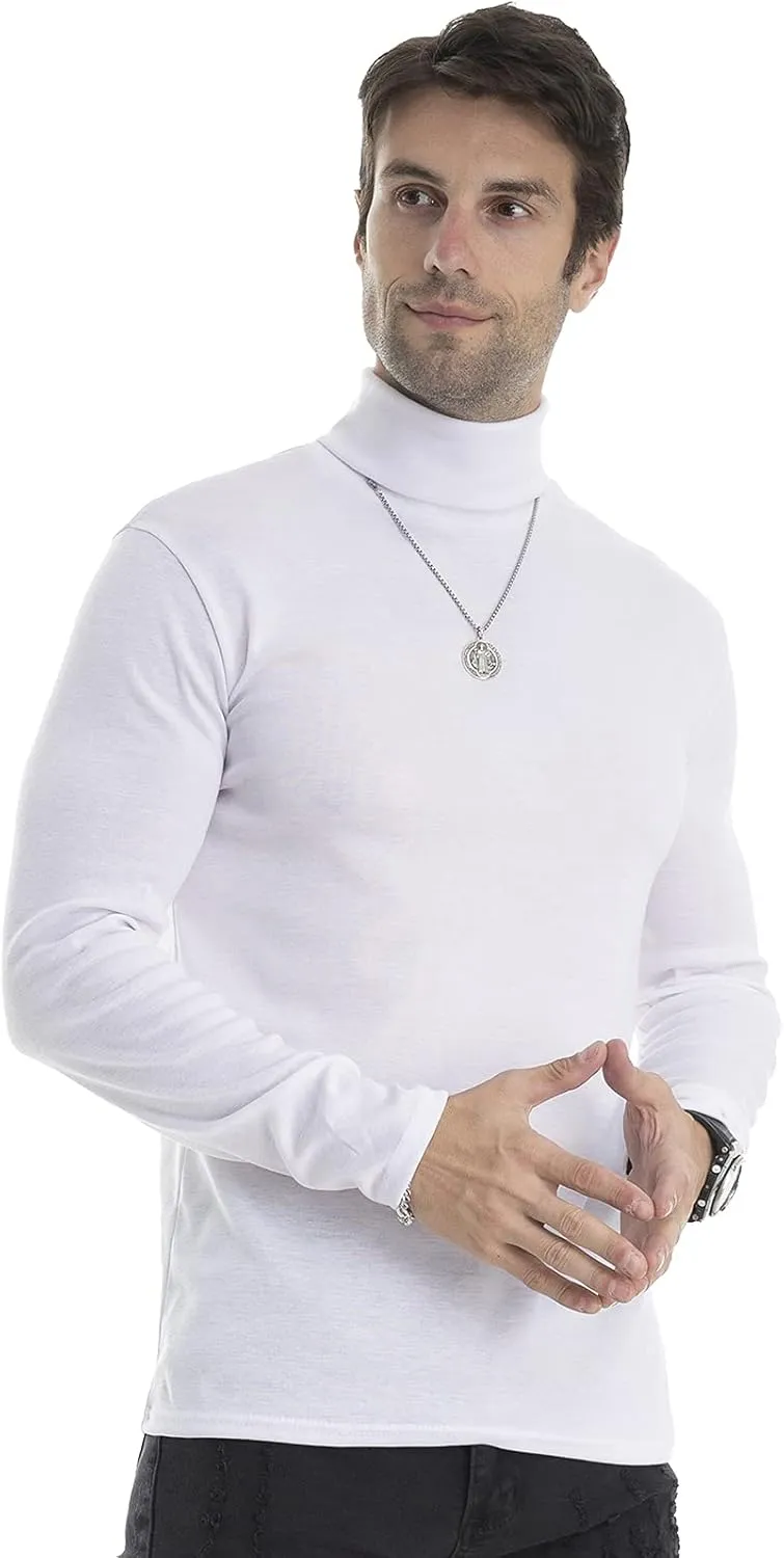 Men Slim Fit Lightweight Long Sleeve Pullover Top Turtleneck T-Shirt