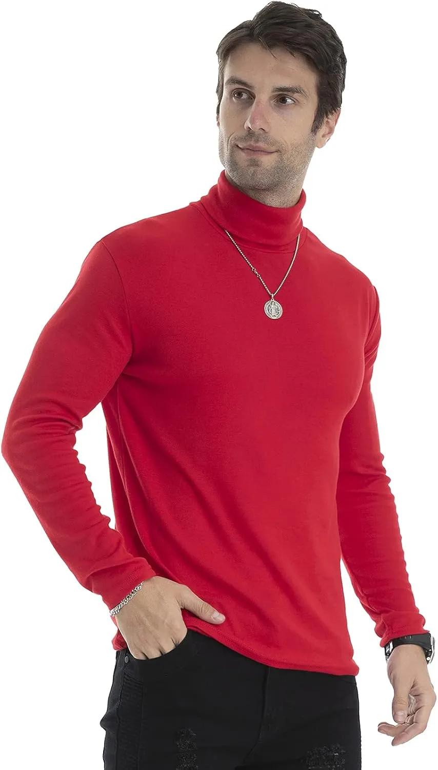 Men Slim Fit Lightweight Long Sleeve Pullover Top Turtleneck T-Shirt