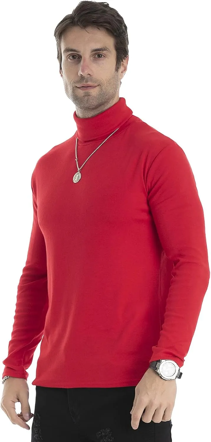 Men Slim Fit Lightweight Long Sleeve Pullover Top Turtleneck T-Shirt