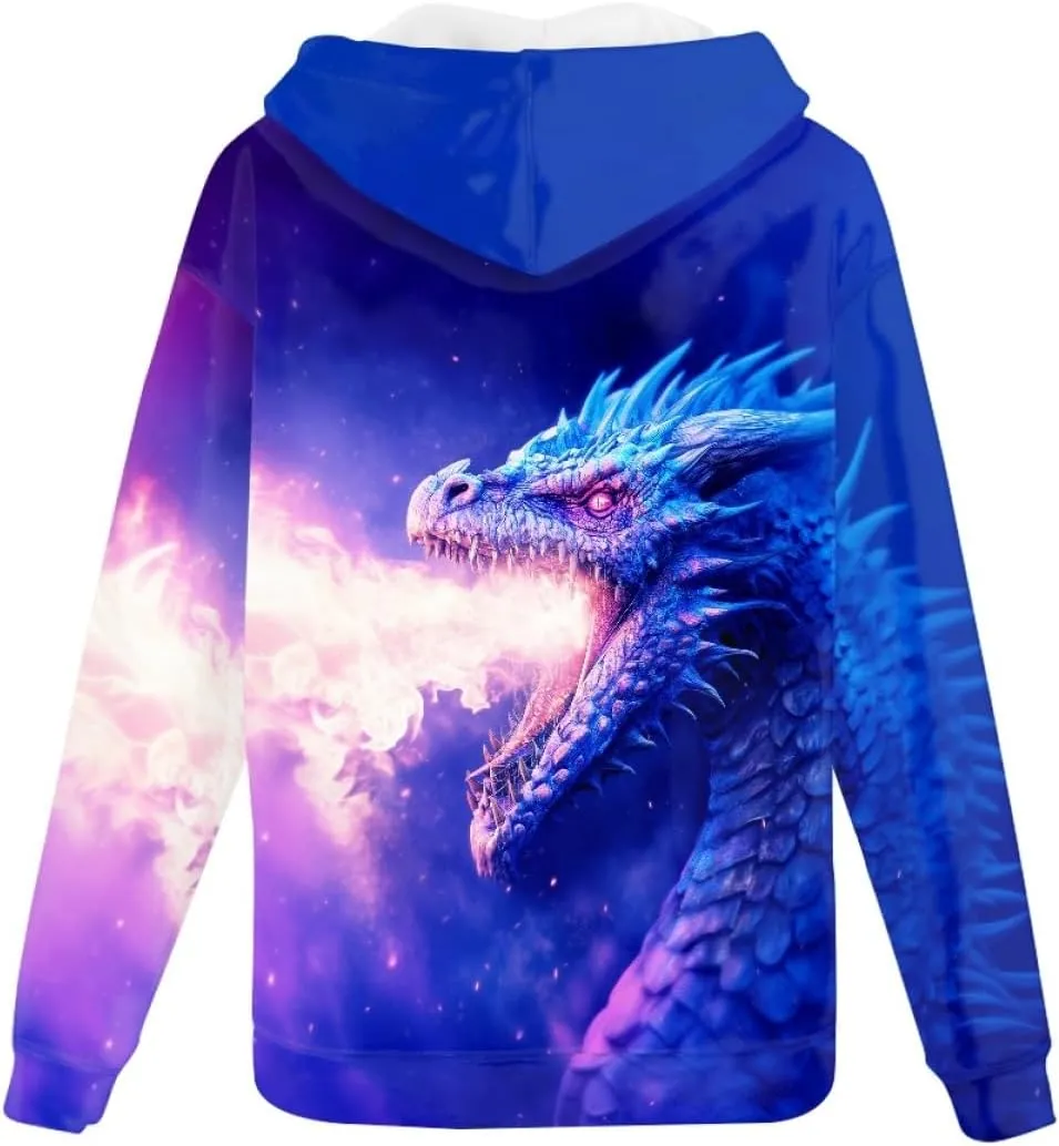 Men Women Full Zip-Up Hoodies 3D Print Graphic Sweatshirts Cool Novelty Hooded Hoodie
