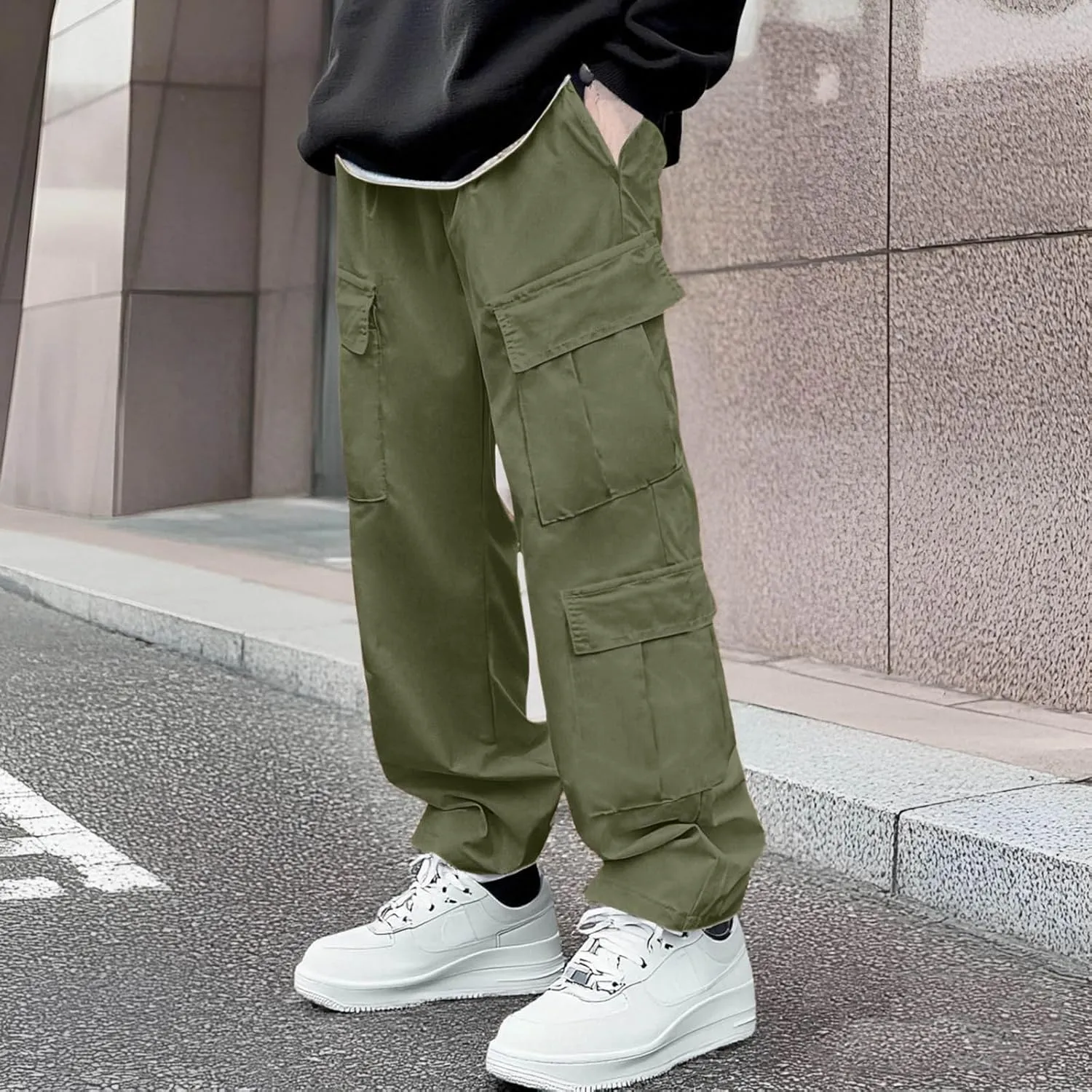 Men's Athletic Trousers Baggy Tactical Slacks Riding Stretch Joggers Shorts Travel Sport Regular Fit Yoga Summer Cloth
