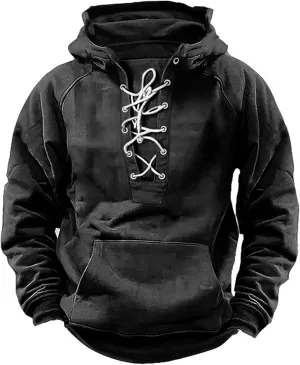 Men's Black Hoodie Sweatshirt Sleeved Zip Up Jacket Tops Outdoor Work Jackets For Men Graphic Sweatshirt Size 48