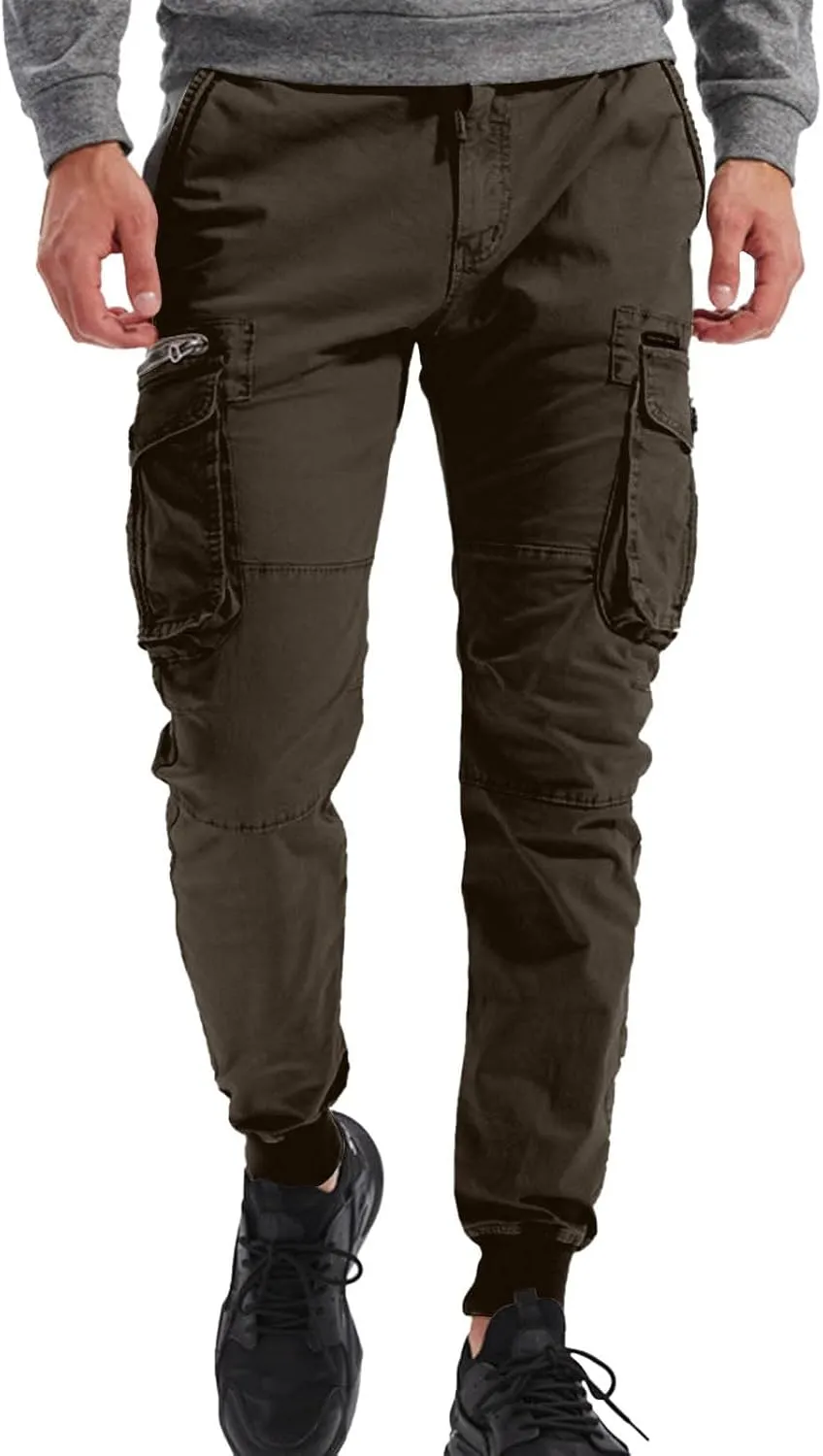 Mens Cargo Joggers Pants White Jeans Men Relaxed Fit Sweatpants Dress Pants Stacked Sweatpants Men Long Jogger