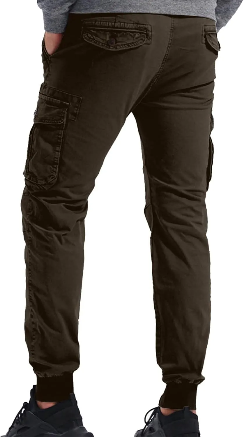 Mens Cargo Joggers Pants White Jeans Men Relaxed Fit Sweatpants Dress Pants Stacked Sweatpants Men Long Jogger