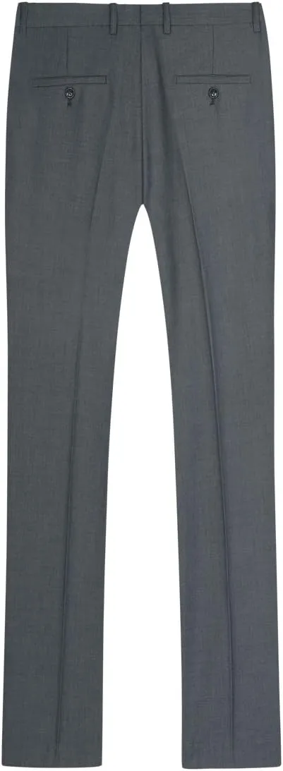 Mens Classic Slim Fit Fit Stretch Flat Front Slacks Dress Pants