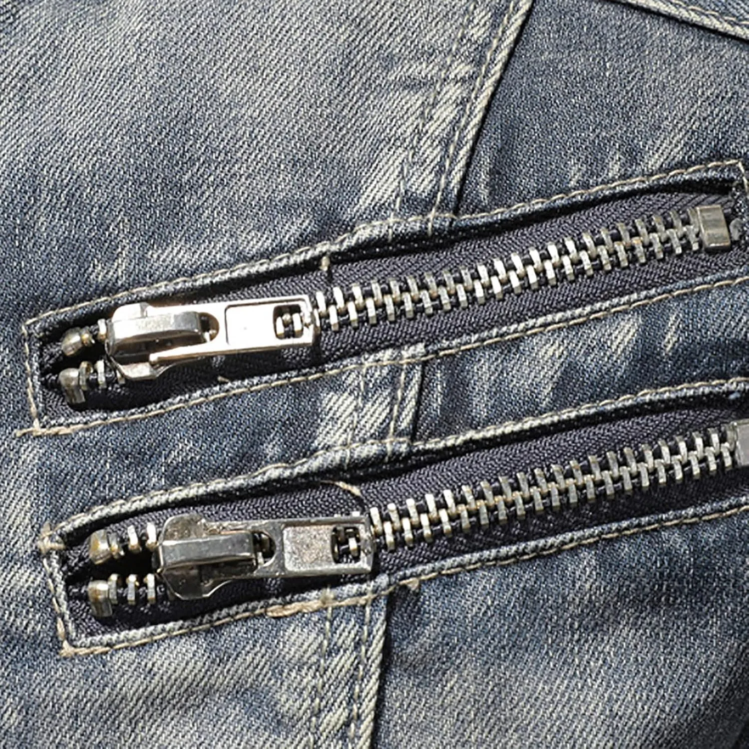 Men's Denim Jacket Fashion Punk Style Hipster Streetwear Coat Zip Pocket Stand Collar Plus Size Cargo Outwear Tops