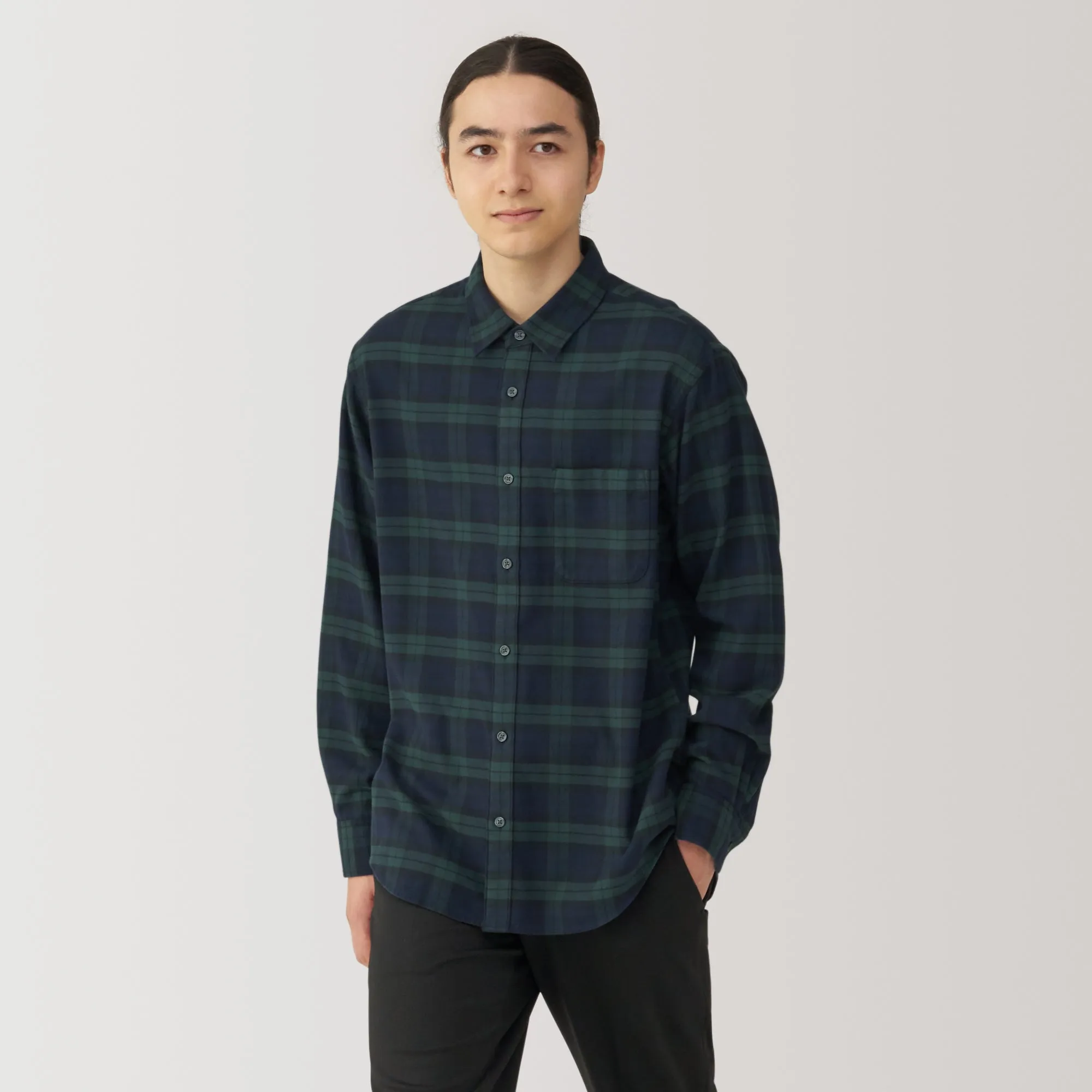 Men's Flannel Long Sleeve Patterned Shirt