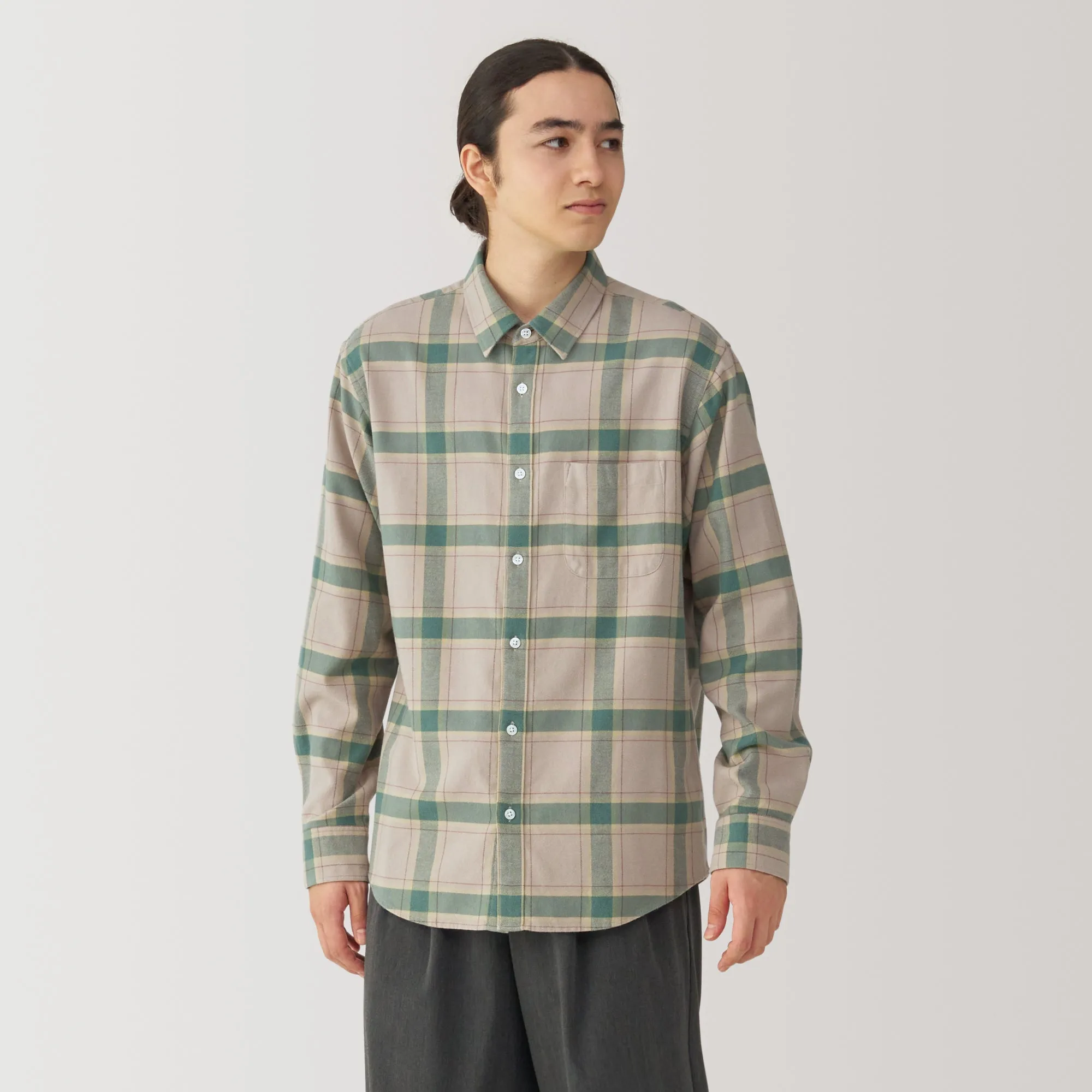 Men's Flannel Long Sleeve Patterned Shirt