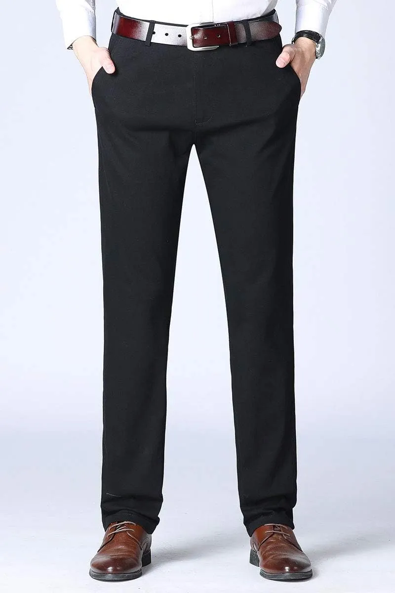 Men's Flat Front Suit Pants Regular Fit Dress Pants Wrinkle-Free Stretch Casual Pants Comfort Dress Trousers