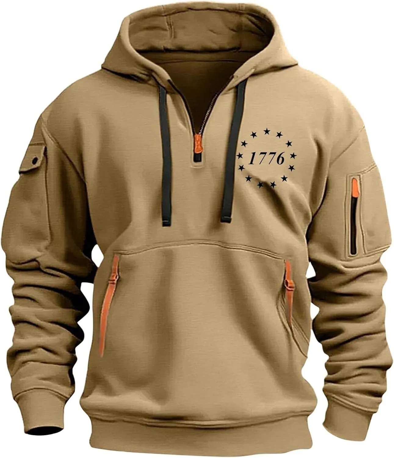 Mens Graphic Hoodies Pullover For Oversized Casual Pocket Prints Zip Up Sport Long Sleeve Sweatshirts