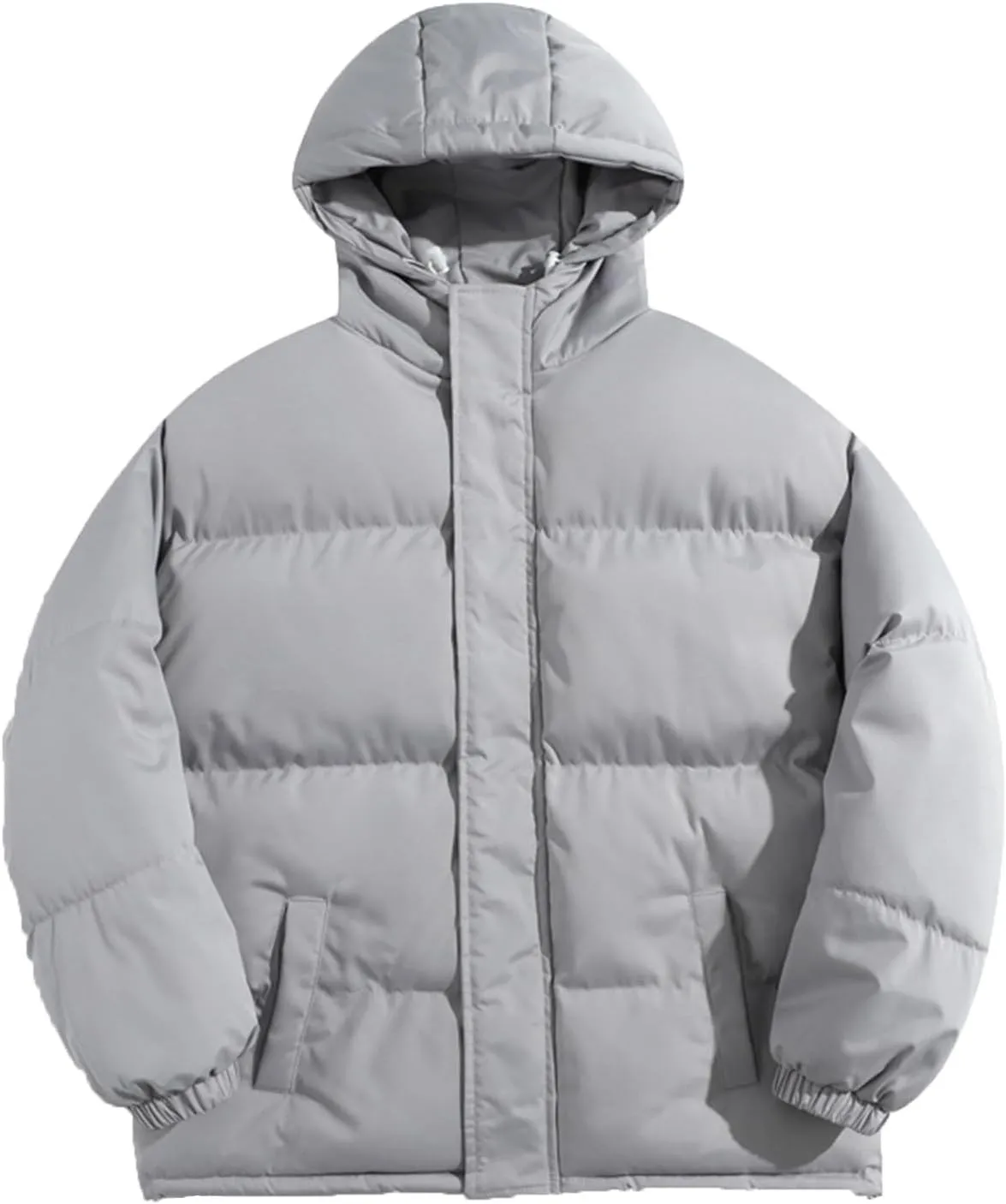 Men's Hooded Down Coats Winter Warm Puffer Jacket Cotton Padded Waterdproof Outerwear with Pockets